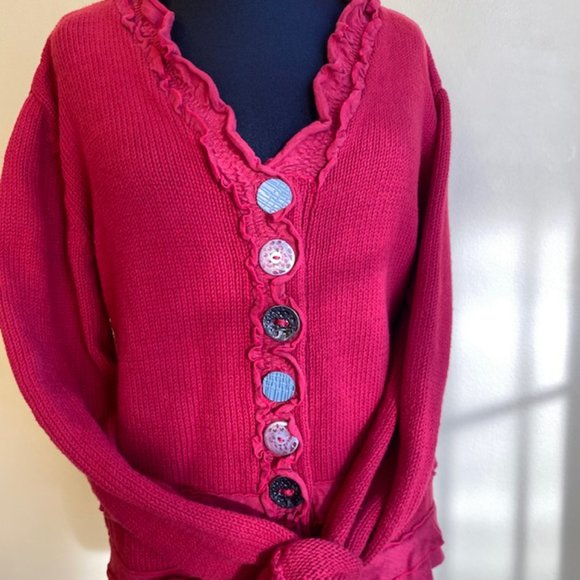 PURE Handknit Cotton Cardigan (S/M) - Picture 4 of 7